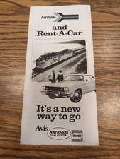 Vintage Original Ephemera Advertising Amtrak And A Rent A Car 1974 Pamphlet