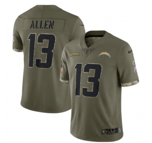 Los Angeles Chargers Keenan Allen Nike Salute To Service Olive Jersey Mens Large