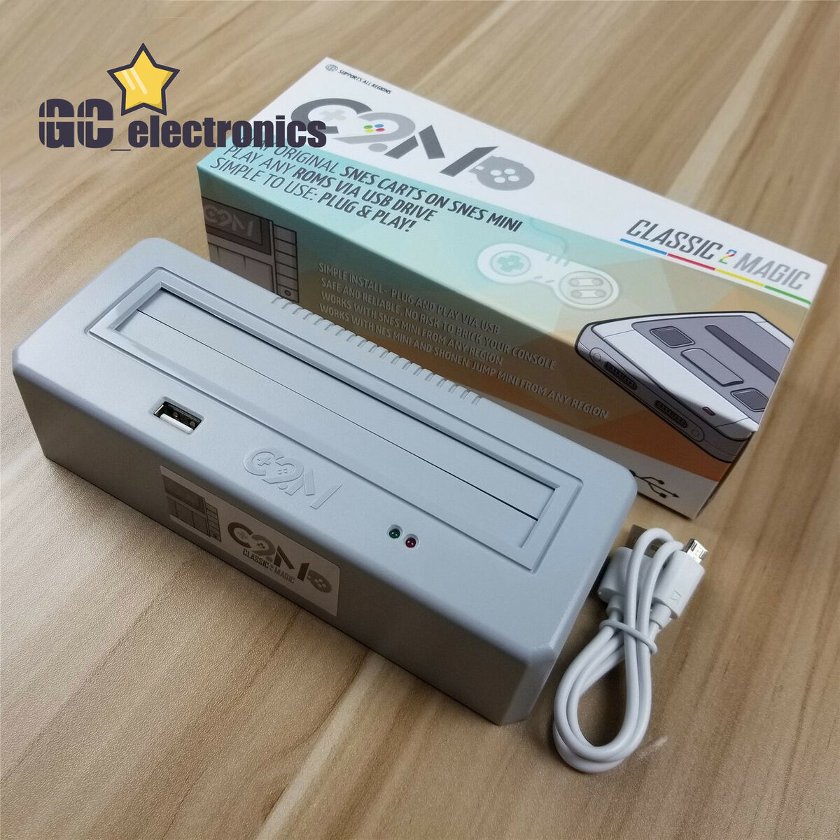 Classic 2 Magic For C2M SNES/NES Carts Drive works Classic Any ROMS VIA USB  A3GU