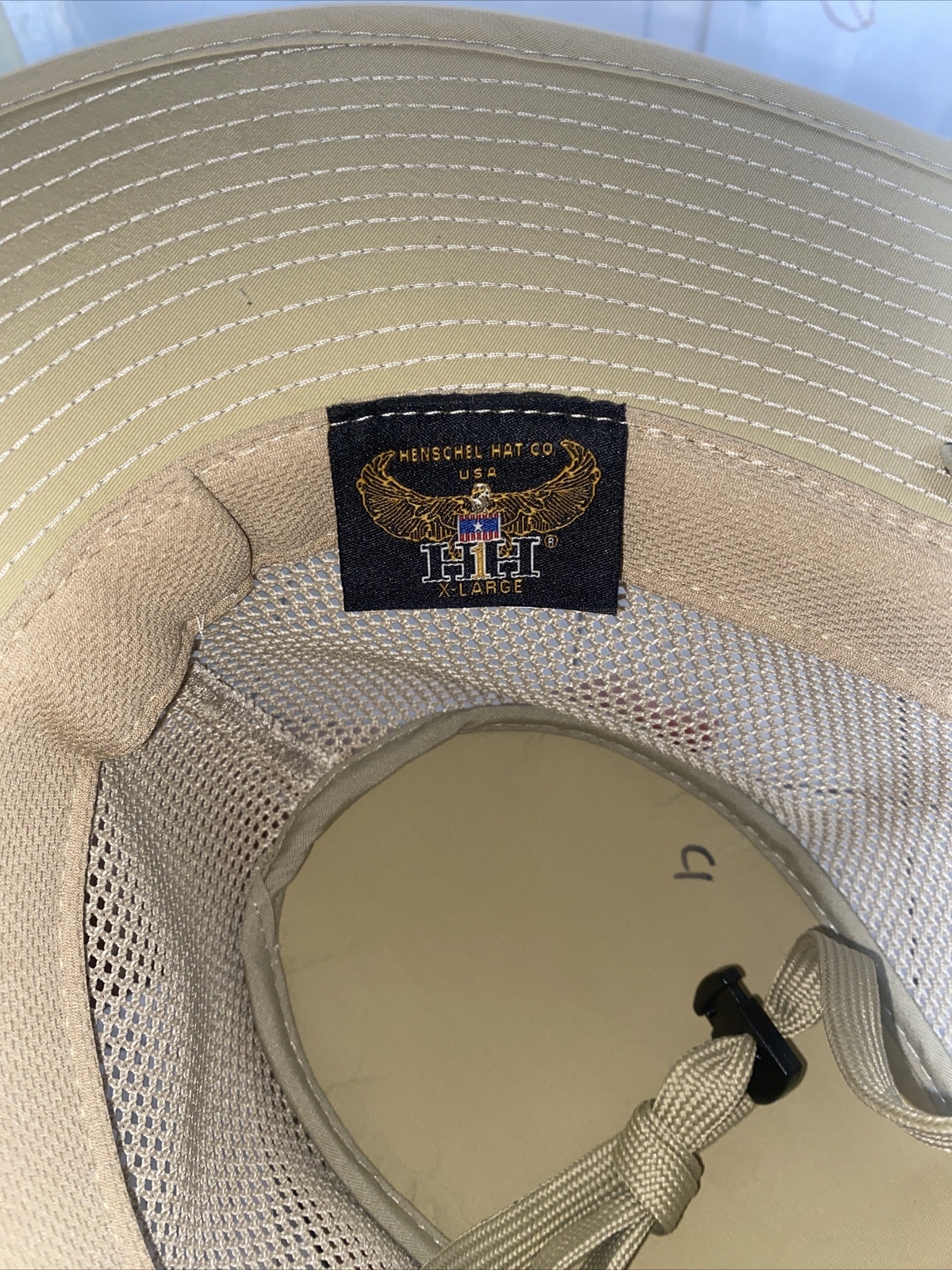 HENSCHEL ORIGINAL  AUSSIE BREEZER KHAKI  HAT  MADE IN USA SIZE XL UPF 50+ NWT