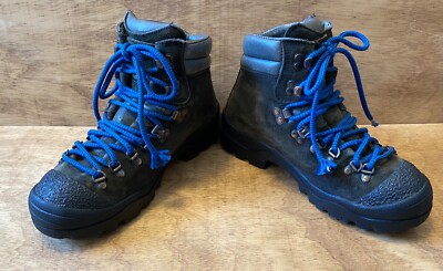 Vtg 1999 Montrail Womens Mid Hiking Boots Epoxy Toe Gray Suede Sz Made  Italy