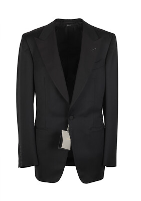 TOM FORD Windsor Black Tuxedo Smoking Suit Size 44 / 34R U.S. Base