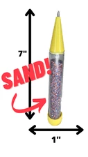 Sand In Giant Pen, Blue Ink, Fun, Great Gift, Kids, Teens, Adults, Physics, Hand