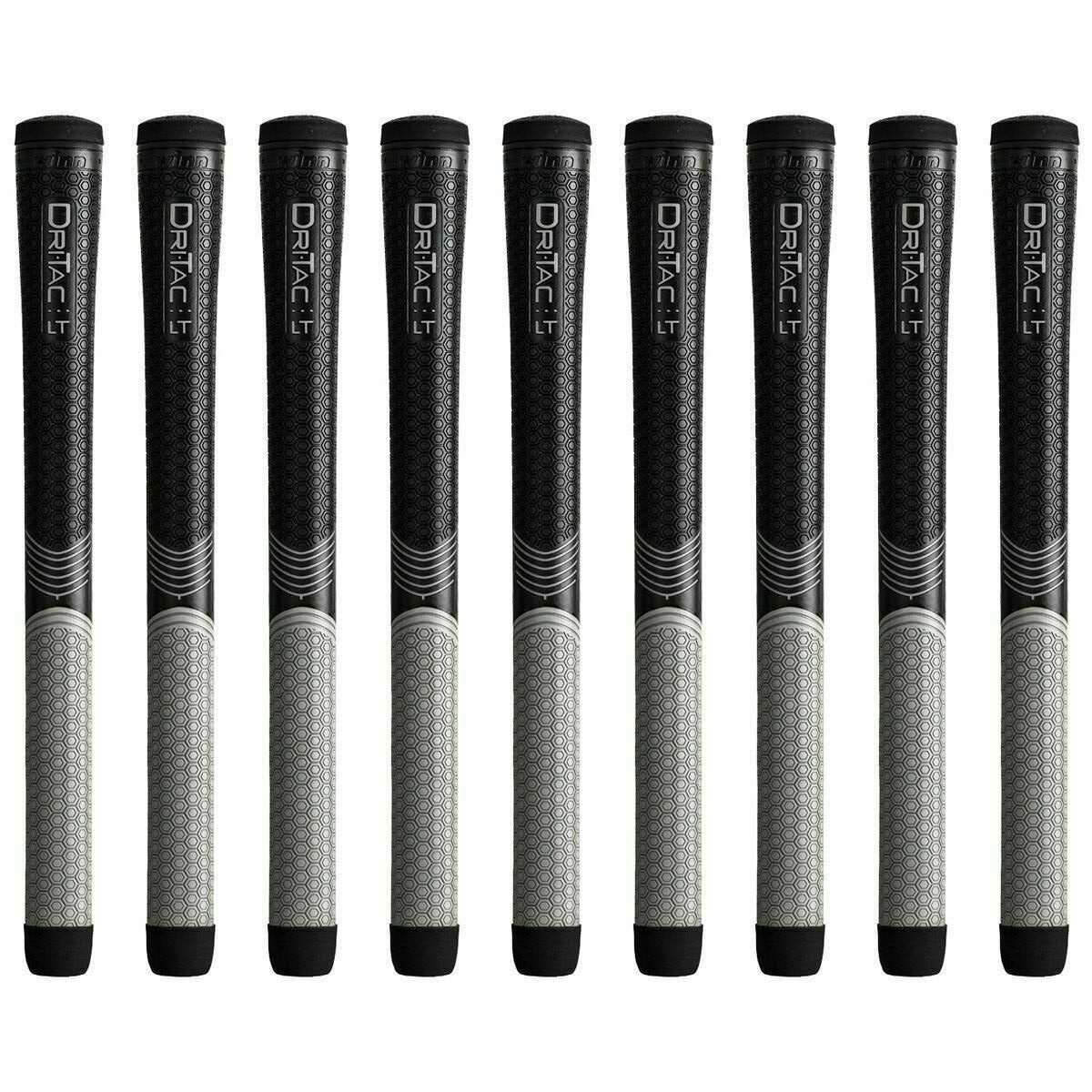 Winn DriTac LT (Less Taper) Midsize Dritac 9 Piece Golf Grip Bundle