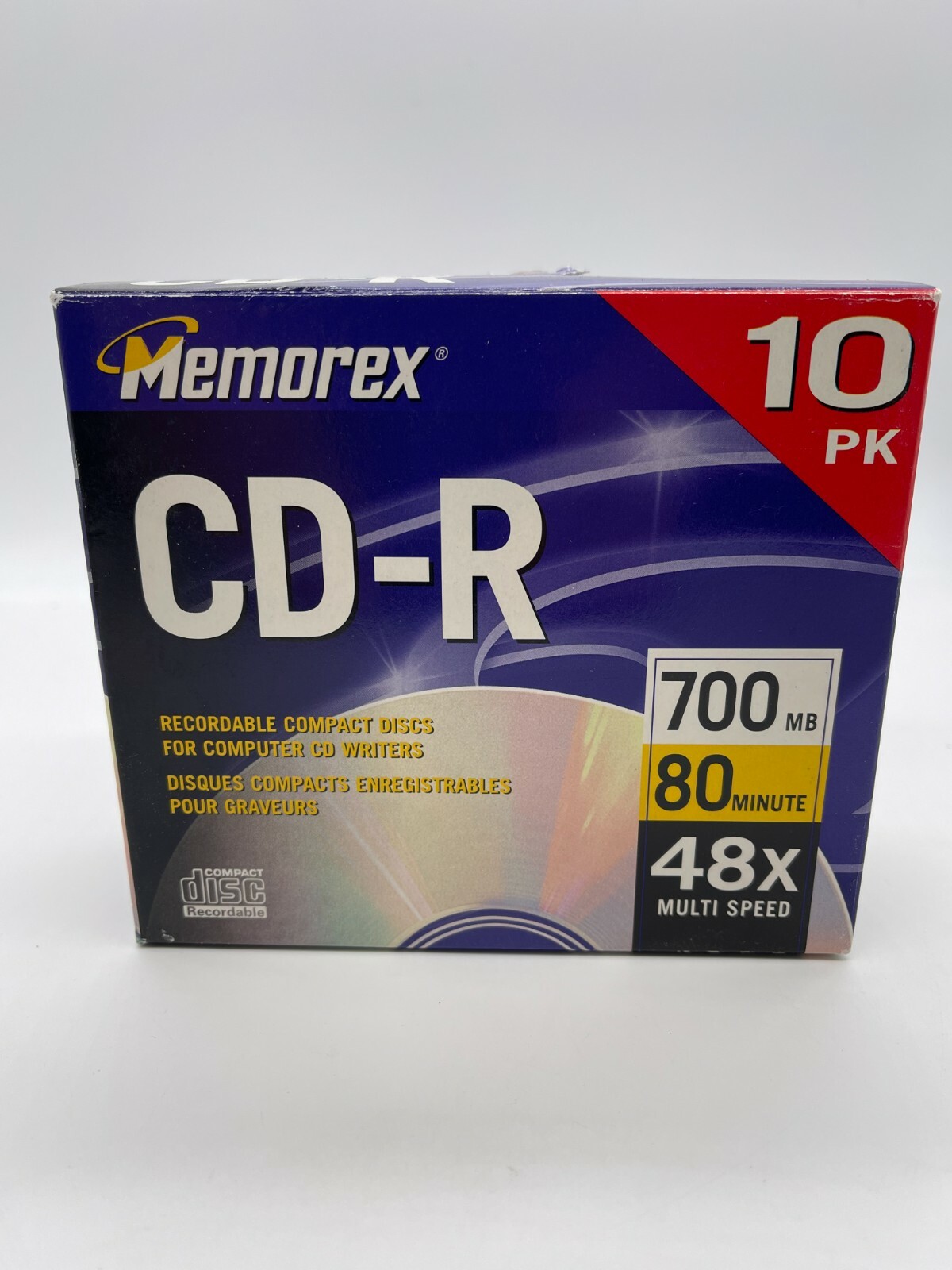 Memorex Music CD-R Recordable Blank CDs Write 48X 700 MB 80 min 10 Pack