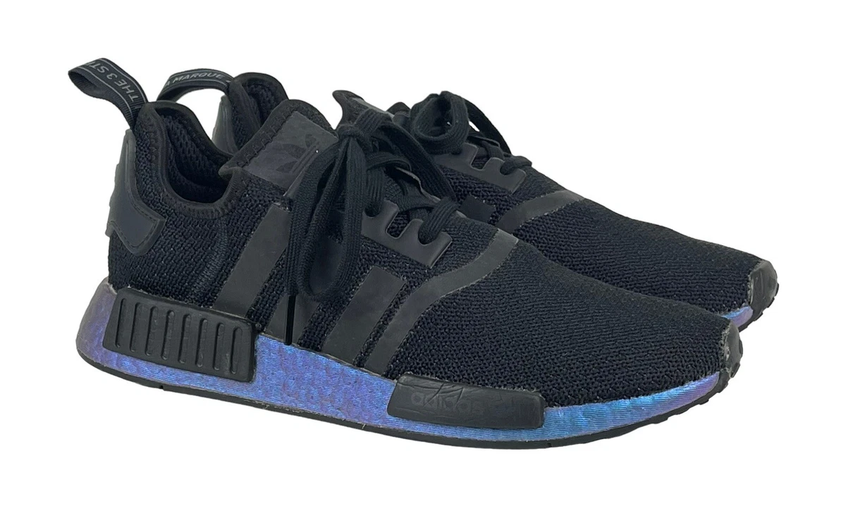 Adidas NMD R1 Goodbye Gravity Metallic Blue Boost Black Sneakers 