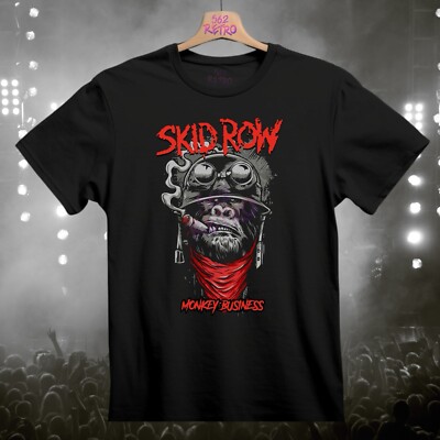 SKID ROW Monkey Business Metal Rock Band T-Shirt Black S-3XL