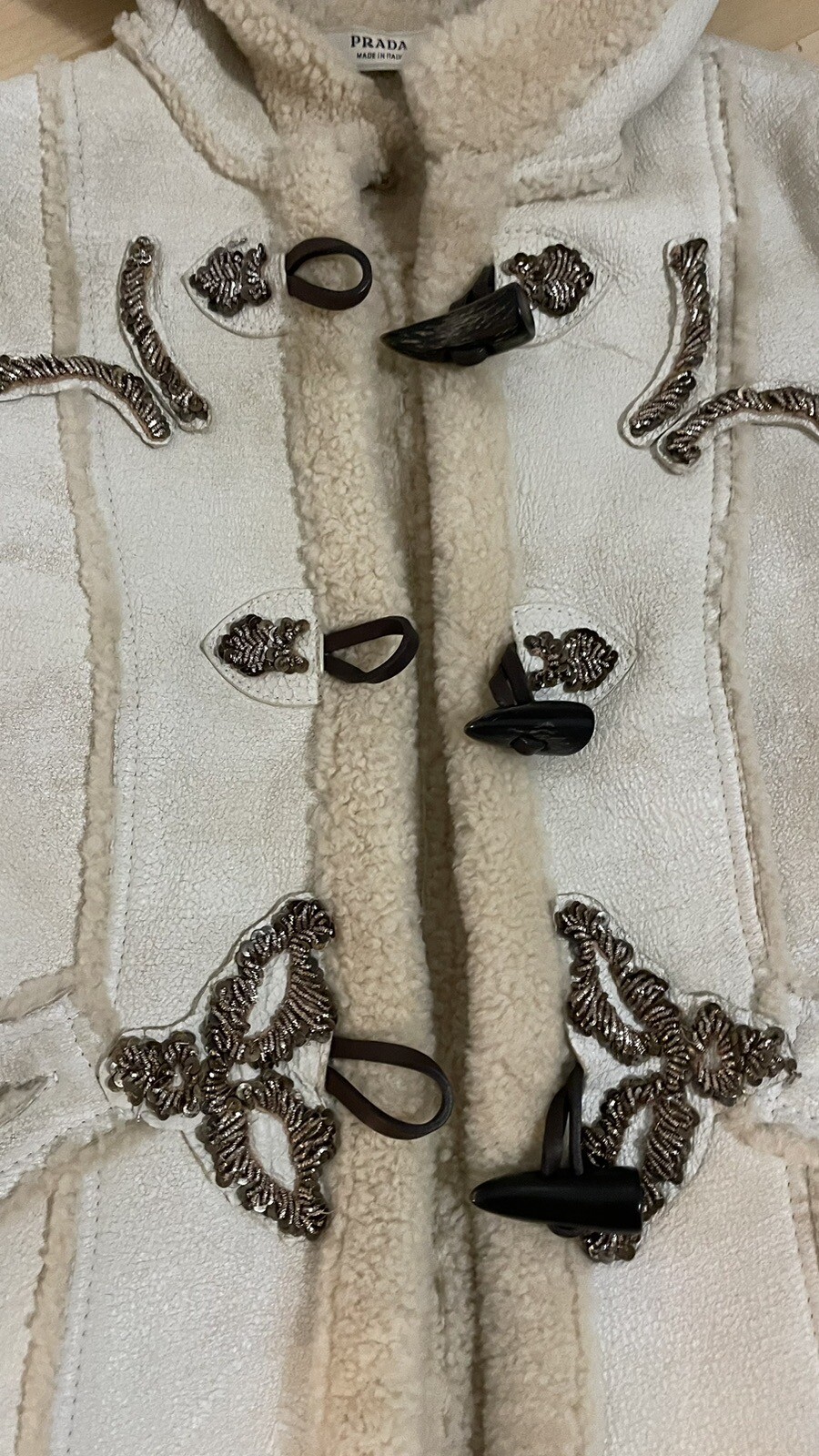 Prada leather jacket shearling jacket, boho style… - image 9