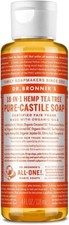 Dr. Bronner's 18 in 1 Hemp Tea Tree Pure Castile Liquid Soap 4 fl. oz