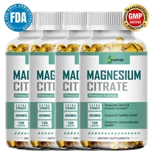 Magnesium citrate capsules help support cardiovascular health improve digestion