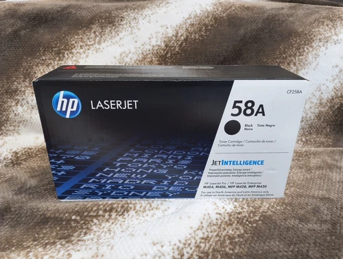 HP 58A LaserJet Black Toner Cartridge CF258A  - Genuine HP- New / Sealed