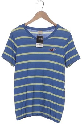 Hollister T-Shirt Herren Oberteil Shirt Sportshirt Gr. L Baumwolle Blau #rca0eth