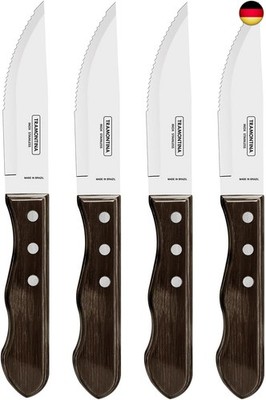 Tramontina JUMBO 4 Steakmesser, Wellenschliff, rostfreier Edelstahl, scharf,