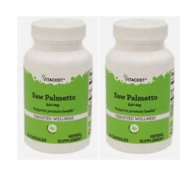 2 pack Vitacost Saw Palmetto -- 540 mg - 90 Capsules each EXP: 10/2026