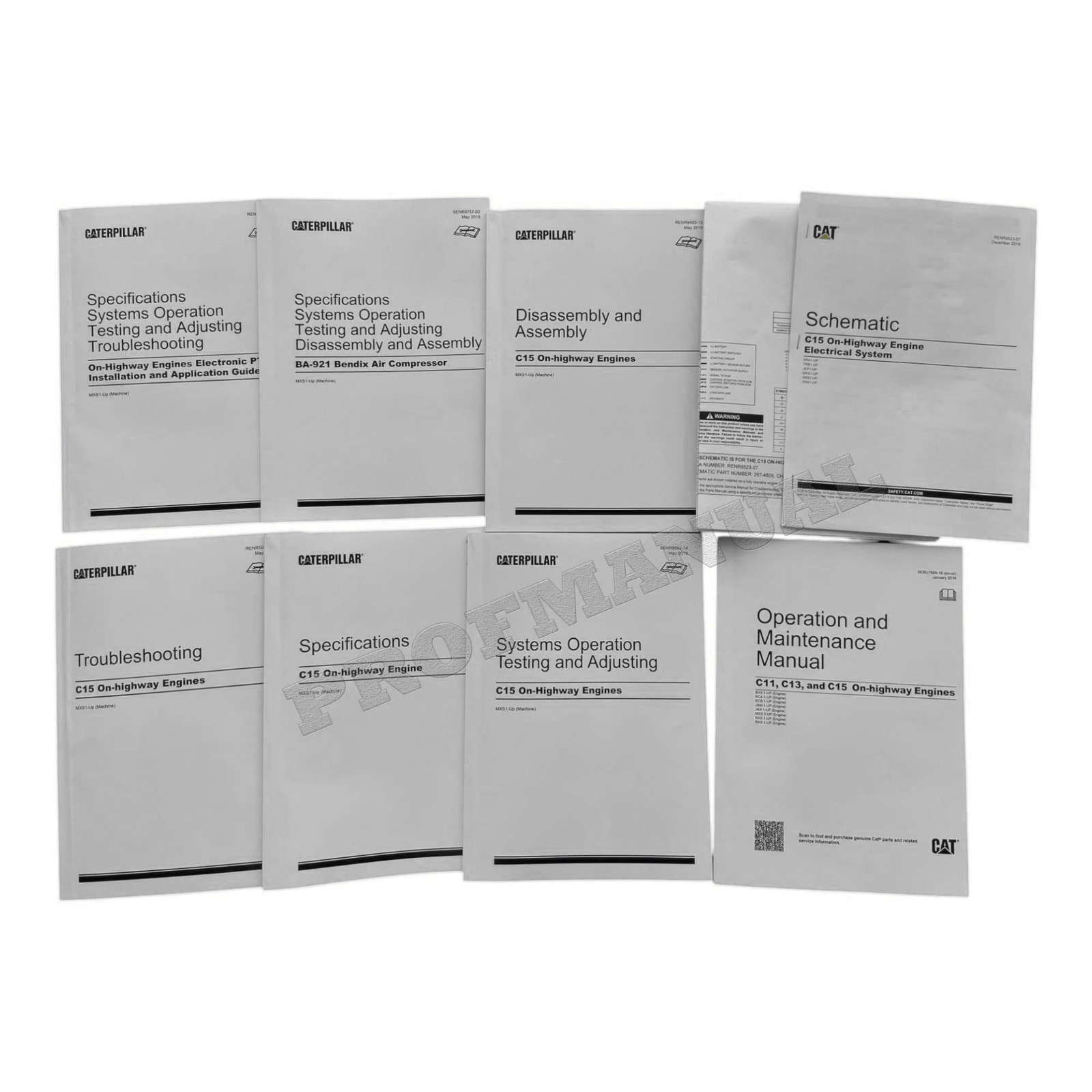 Caterpillar C15 ACERT Truck Engine Full Service Manual NXS MXS- *Send serial#