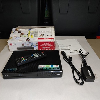 LG Network Blu-Ray Disc Player BPM55 3D-Capable with remote Tested Works