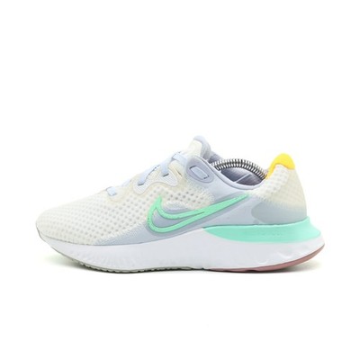 Nike Damen Renew Run 2 Sneaker Weiß/Mintgelb Mesh Atmungsaktiv Laufschuh EU 38