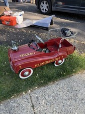 GEARBOX Pedal Car Fire Truck NO.1 w/Bell  Hubcaps Very Good Condition