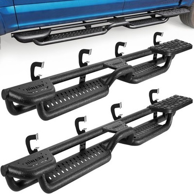 For 2007-2018 Silverado/Sierra Crew Cab Tri-Raised Step Truck Drop Running Board