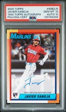 2025 Topps 1990 Topps Baseball Autographs Javier Sanoja #90B2JS PSA-10 POP1