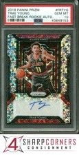 2018 PANINI PRIZM FAST BREAK ROOKIE AUTOGRAPH #FRTYG TRAE YOUNG RC PSA 10