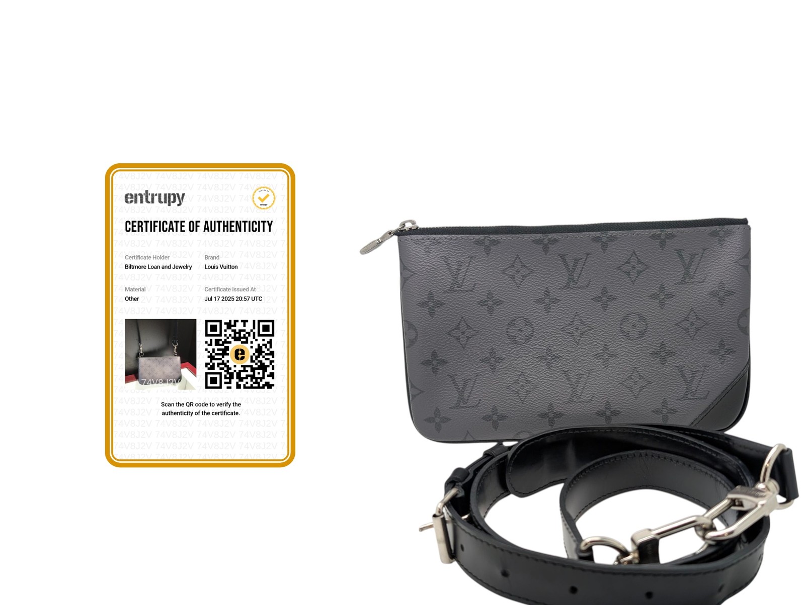 Louis Vuitton Monogram Eclipse Reverse Trio Zippe… - image 8