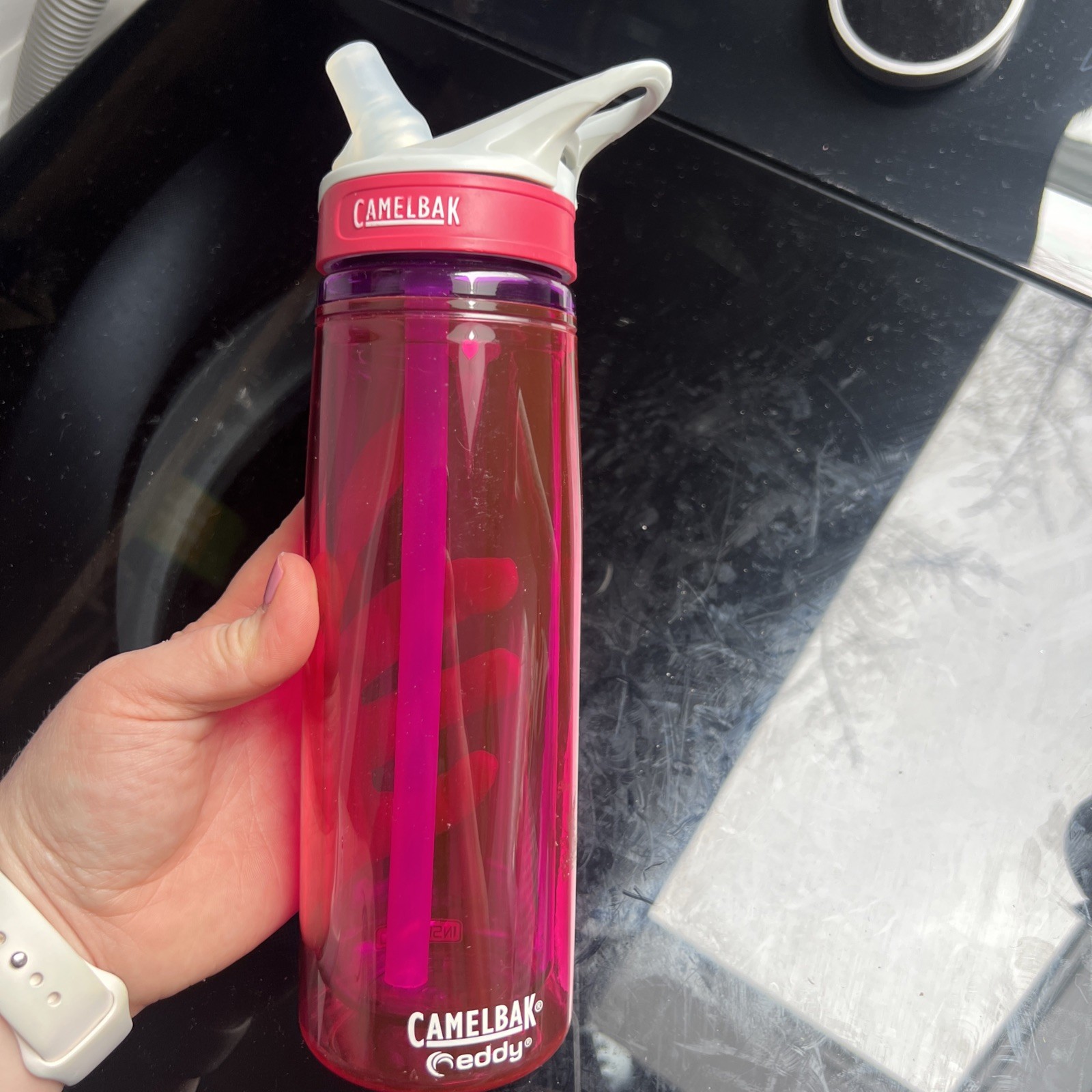Pink Camelbak Insulated Water Bottle with Straw BPA Free 600 Ml 24 Oz