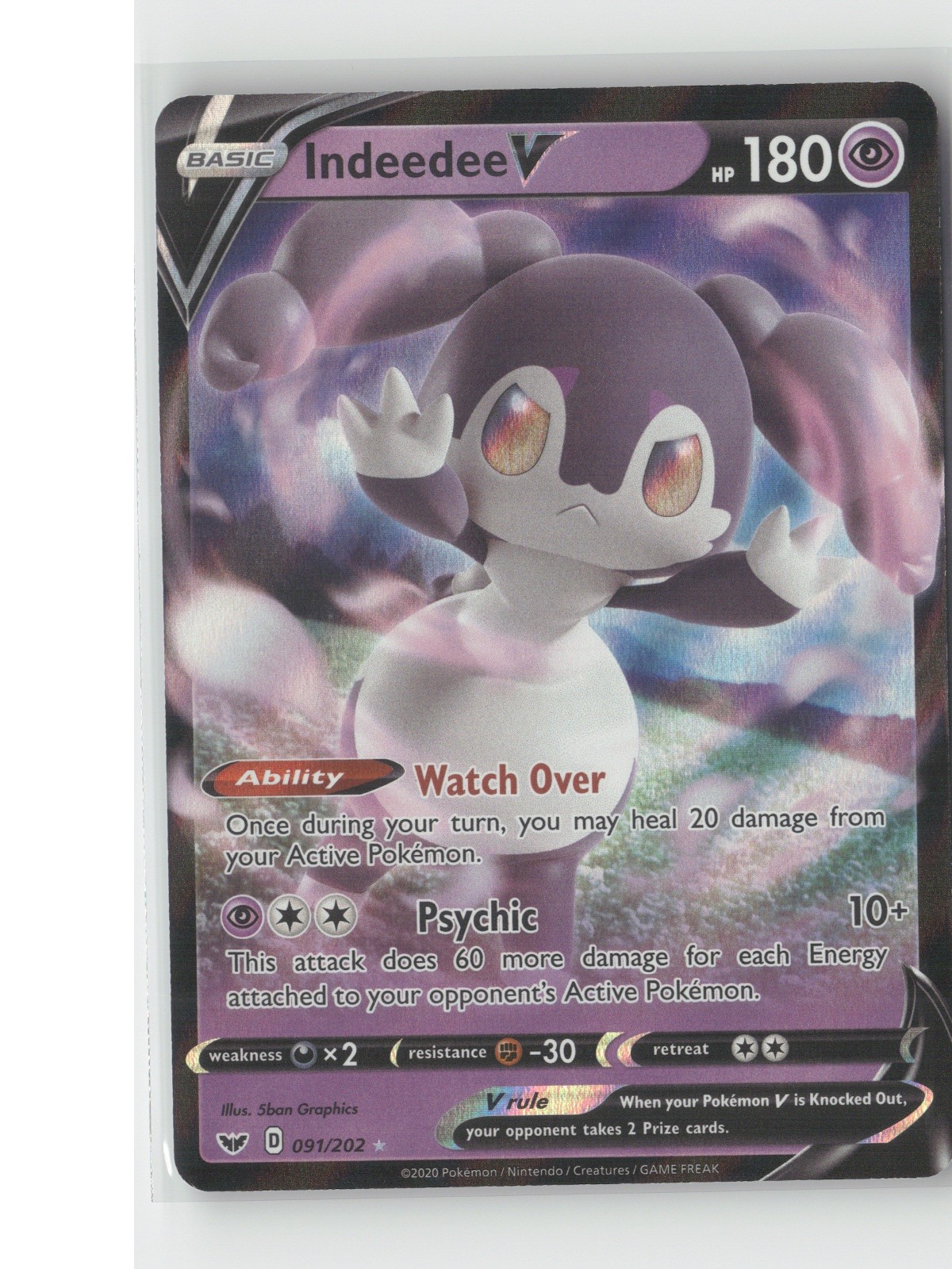Indeedee V SWSH01: Sword & Shield Base Set [SWSH01 - 091/202]