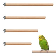 4Pcs Wooden Parrot Perchs Stand, Wood Bird Perch Stand Birds Perches for Cage