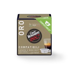 128 Capsule Vergnano compatibili Lavazza A Modo Mio Oro Compostabile ex Arabica