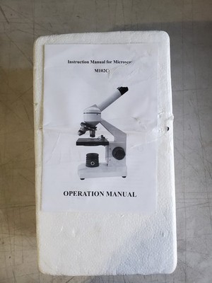 New AmScope M102C-PB10 40X-1000X Biological Science Student Compound Microscope