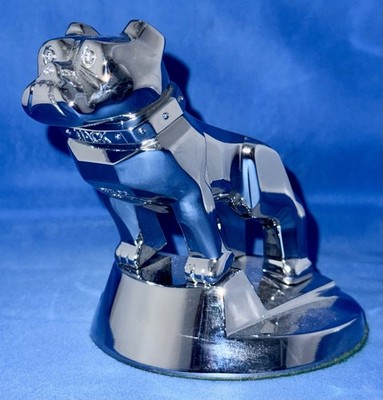 Vintage Mack Truck Chrome Bulldog Hood Ornament With Base Mount