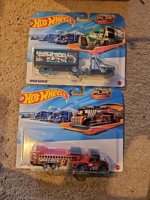 HOT WHEELS TRACK Fleet diecast Lot Of 2 Speed Hauler Hauling Class New