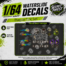 1:64 Plague Doc Set Waterslide Decal Set White Toner Printed - Fits Most 1:64