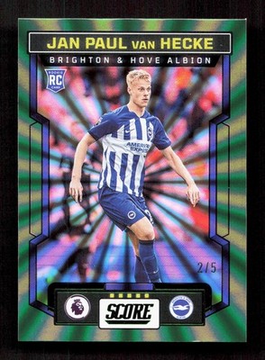 Panini J.P.V.Hecke Green Lazer Parallel Card /5 Panini Score Premier League 23/24
