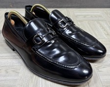 Salvatore Ferragamo Gancini Horse Bit Slip On Dress Shoe Loafer Men 9 EE WIDE