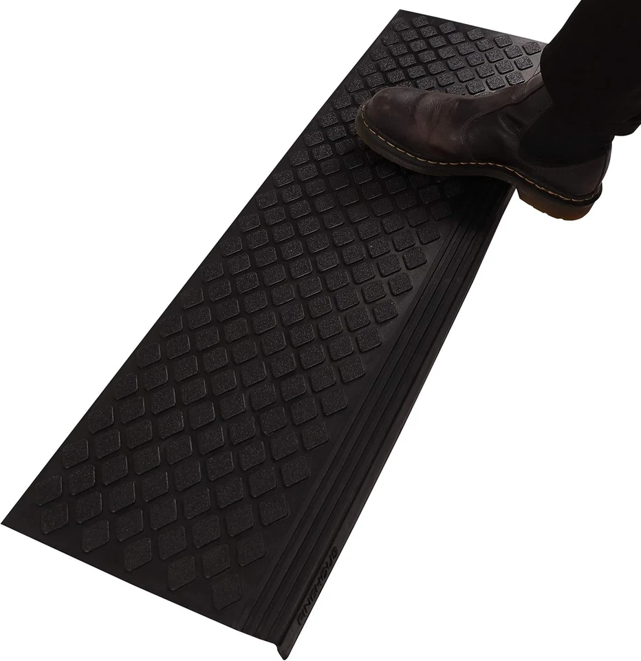 Robuste rutschfeste Gummi Treppenstufen 5er Pack 35”x10” für Sicherheit im Freien - Bild 3 von 4