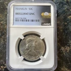 NGC - 1962 D - 90% Silver - Franklin Half Dollar - Brilliant Uncirculated