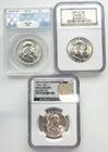 Lot of 3 Franklin Half Dollars 50C NGC+ANACS  MS64 FBL 1958-D 1961-D Silver