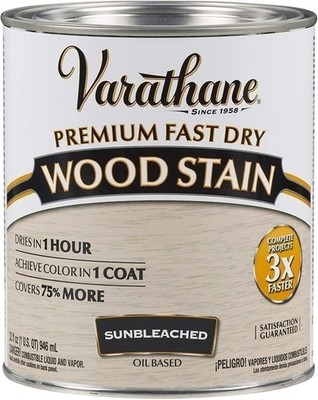 Varathane 262011 Premium Fast Dry Wood Stain, Quart, Sunbleached