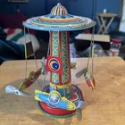 Schylling Collector Series Ride A Rocket Tin Toy Carousel Ride VTG Repro Works