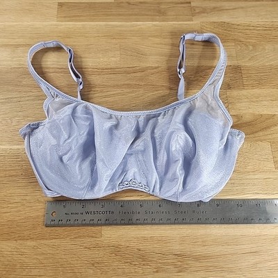 Wonderbra Underwire Balconette Bra 34C Sheer Mesh Overlay Lavender 7640
