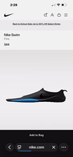 Nike Swim Fins Black/Blue Water Sport Swim Training Fins for Pool or Open Water