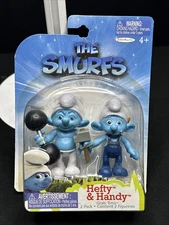 New 2011 Jakks Smurfs Figures Packs Hefty & Handy Smurf Grab 'Ems