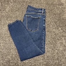 Abercrombie Fitch The Skinny High Rise Jeans Pockets Blue Zip Women  s Size 32/14