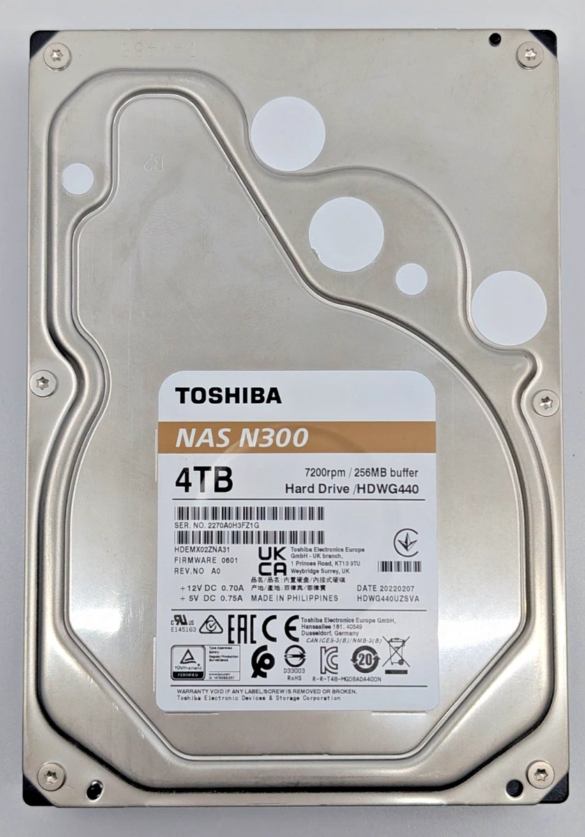 Toshiba 3.5 in Form Factor Internal Hard Disk Drives 4 TB Storage