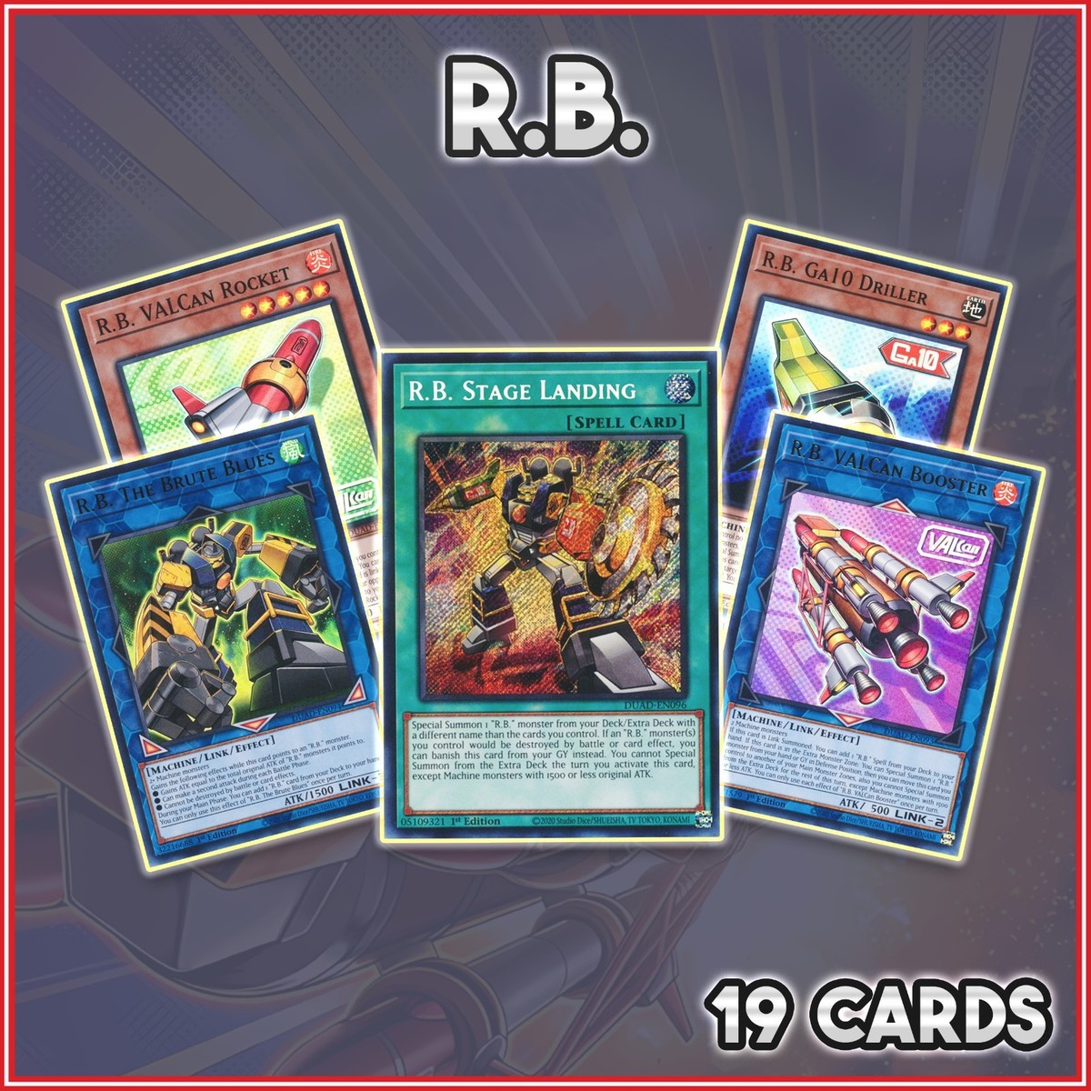 R.B DECK 19 | Stage Landing Driller Rocket Blues Booster Valcan Ga10 YuGiOh | eBay R.B DECK 19 | Stage Landing Driller Rocket Blues Booster Valcan Ga10 YuGiOh | eBay