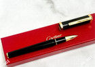 Cartier Santos Dumont Prestige Rollerball Pen - Gold & Black New With Box Bid. — photo 2
