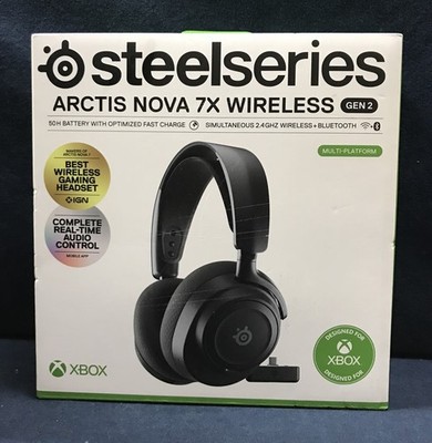 SteelSeries Arctis Nova 7X Wireless Gen 2 Gaming Headset, Xbox, Black-NEW
