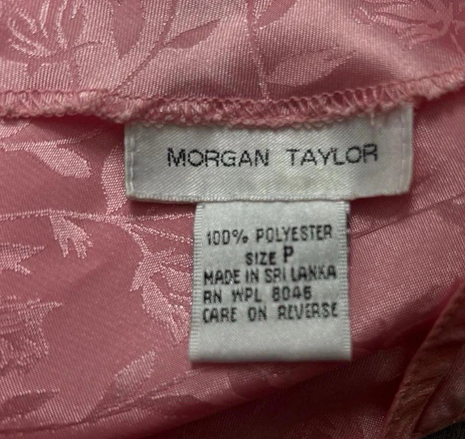 Morgan Taylor 粉色花卉懒人裙,带蝴蝶结细节/匹配封面 — 第 3/4 张图片